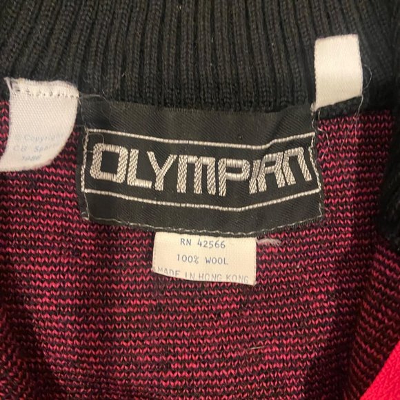 OLYMPIAN 80's Vintage Wool Ski Sweater Ladies Medium - Picture 5 of 8